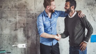 men handshake with confidence